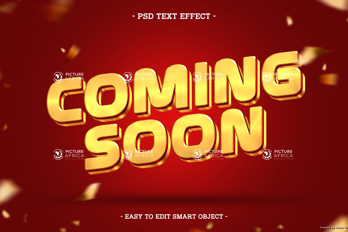 Coming Soon Editable Text Effect