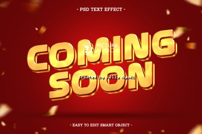 Coming Soon Editable Text Effect